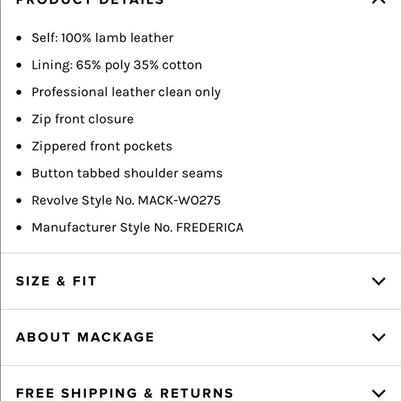 Mackage Leather Vest Black - Picture 5 of 6